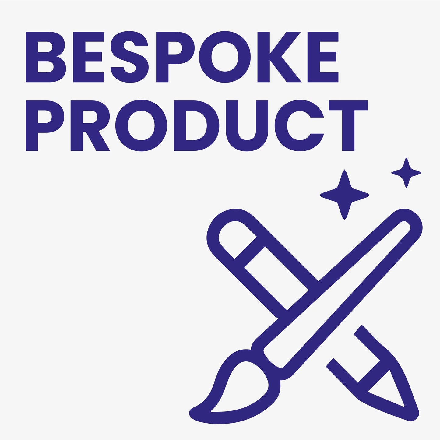 A graphic image depicting a paintbrush and a pencil with the text 'BESPOKE PRODUCT'.
