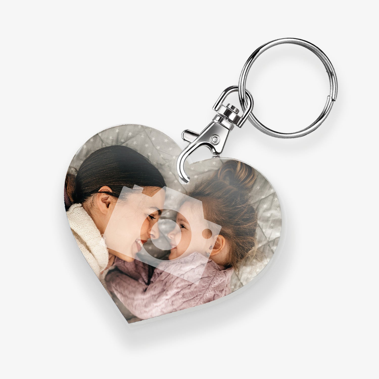 heart keychain key ring personalised photo