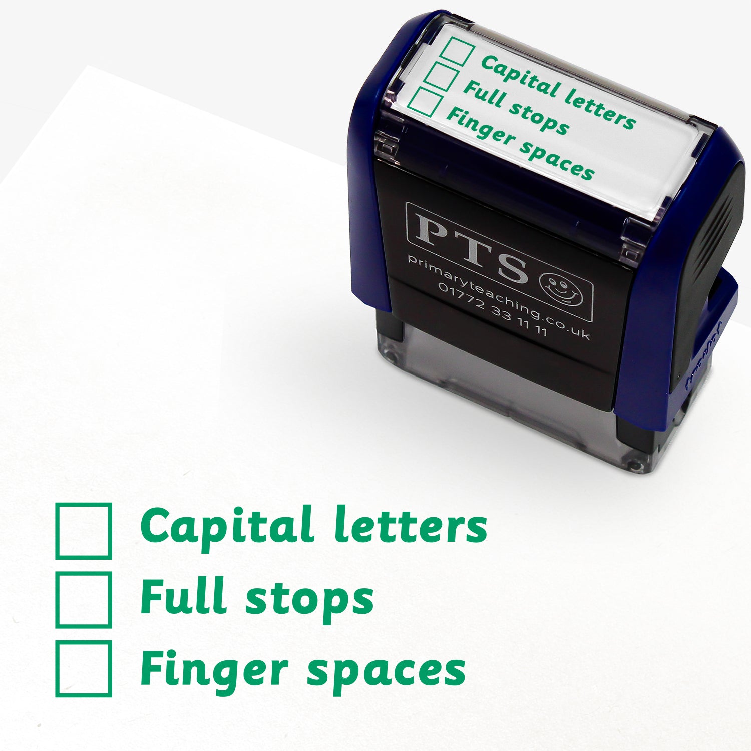 Capital Letters Full Stops Finger Spaces Stamper 38 X 14mm capital-letters-full-stops-finger-spaces-stamper-38-x-14mm