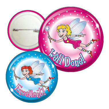10 Fairy Badges - 37mm