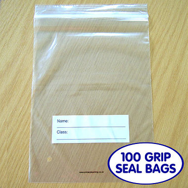 100 Grip Seal Bags - 7 X 9.5"