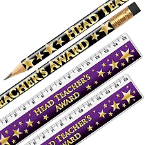 12 Head Teacher's Award Pencil and Ruler Bundle