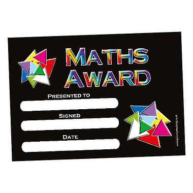 20 Maths Award Certificates - A5
