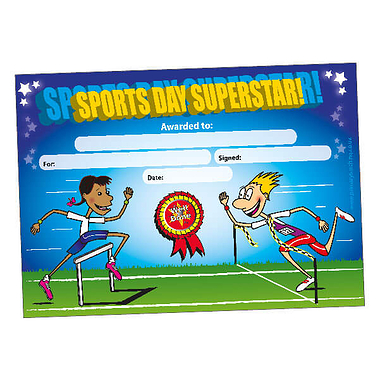 20 Sports Day Superstar Certificates - A5