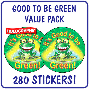 280 Holographic It's Good To Be Green Stickers - 37mm