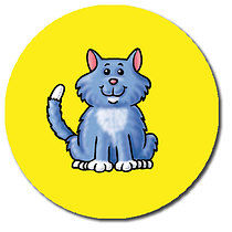 35 Personalised Cat Stickers - 37mm