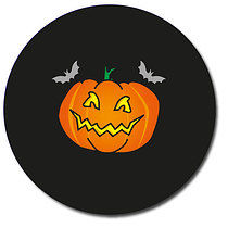 35 Personalised Halloween Pumpkin Stickers - 37mm