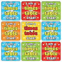 35 Times Tables Stickers - 20mm