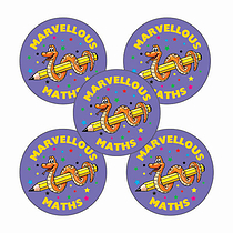 70 Marvellous Maths Stickers - 25mm