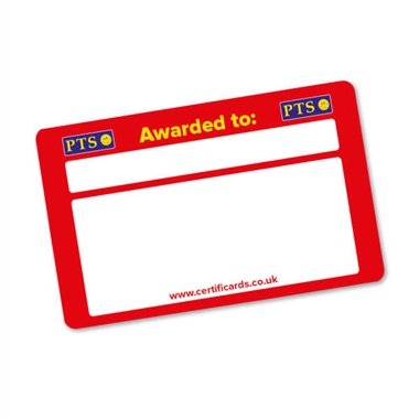 10 Attendance Award CertifiCARDs - Red