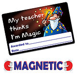 MAGNET My Teacher thinks I'm Magic Cards (10 Fridge Magnets)