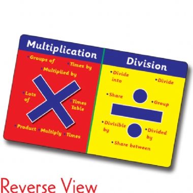 Addition, Subtraction, Multiplication & Division, 10 CertifiCARDS (86 x 54mm)