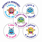30 Growth Mindset Stickers - 25mm