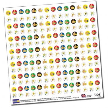 196 Wands and Thumbs Up Stickers - 10mm
