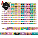 Pedagogs Pencils - Pink & Green (12 Pencils)