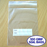 100 Grip Seal Bags - 7 X 9.5"
