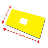 100 Library Labels - Yellow - 72 x 38mm