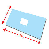 100 Library Labels - Light Blue - 72 x 38mm