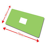 100 Library Labels - Light Green - 72 x 38mm