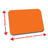 120 Library Labels - Orange - 22 x 16mm