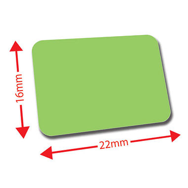 120 Library Labels - Light Green - 22 x 16mm