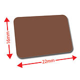 120 Library Labels - Brown - 22 x 16mm