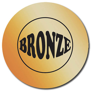 35 Personalised Metallic Bronze Stickers - 37mm