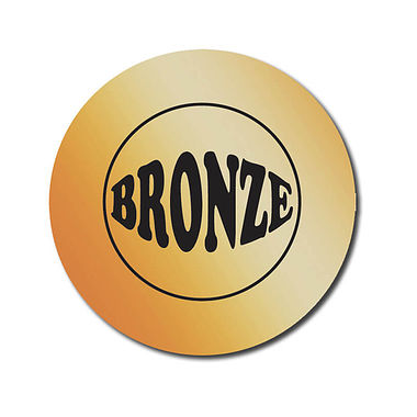 70 Personalised Metallic Bronze Stickers - 25mm