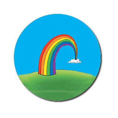 70 Personalised Rainbow Stickers - 25mm