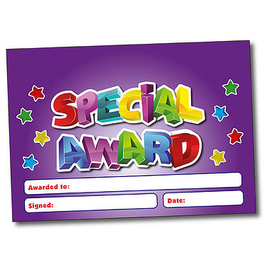Personalised Special Award Certificate - Purple - A5