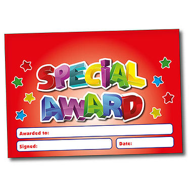 Personalised Special Award Certificate - Red - A5
