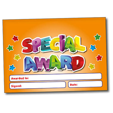 Personalised Special Award Certificate - Orange - A5