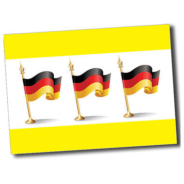 Personalised German Flag Postcard - Yellow - A6