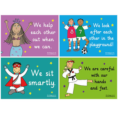 16 Classroom Manners Posters - Pedagogs - A4