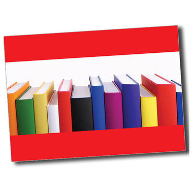 Personalised Books Postcard - Red - A6