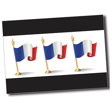 Personalised French Flag Postcard - Black - A6