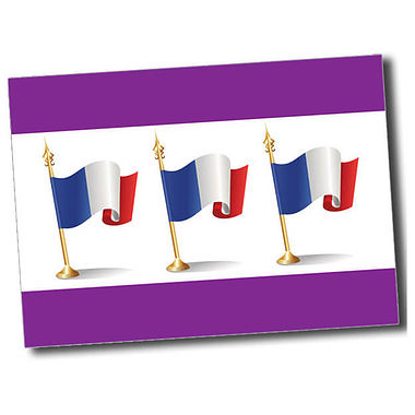 Personalised French Flag Postcard - Purple - A6