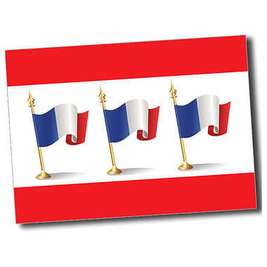 Personalised French Flag Postcard - Red - A6