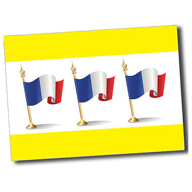 Personalised French Flag Postcard - Yellow - A6