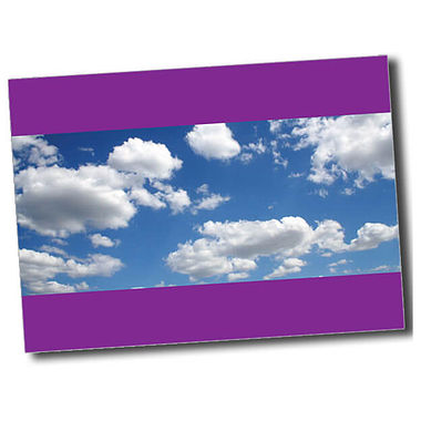 Personalised Blue Sky Postcard - Purple - A6
