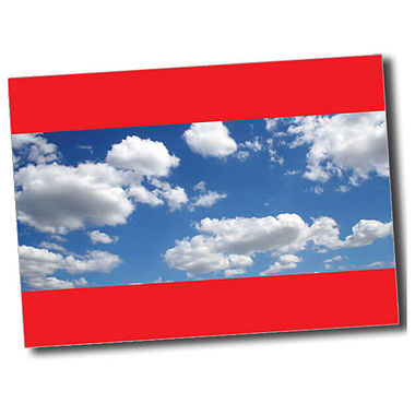 Personalised Blue Sky Postcard - Red - A6