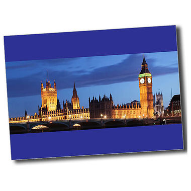 Personalised Parliament Postcard - Blue - A6