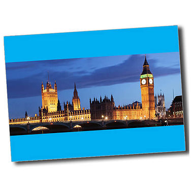 Personalised Parliament Postcard - Cyan - A6