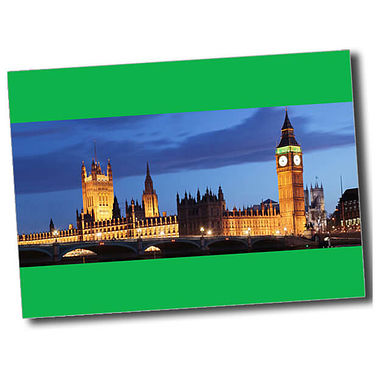 Personalised Parliament Postcard - Green - A6