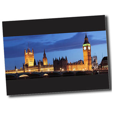 Personalised Parliament Postcard - Black - A6