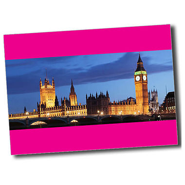 Personalised Parliament Postcard - Pink - A6