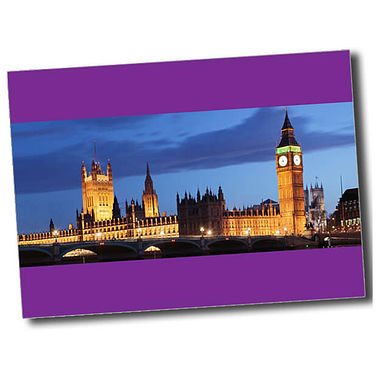 Personalised Parliament Postcard - Purple - A6