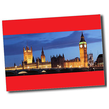 Personalised Parliament Postcard - Red - A6