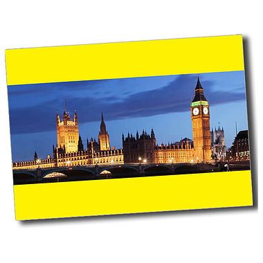Personalised Parliament Postcard - Yellow - A6