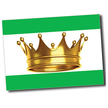 Personalised Crown Postcard - Green - A6